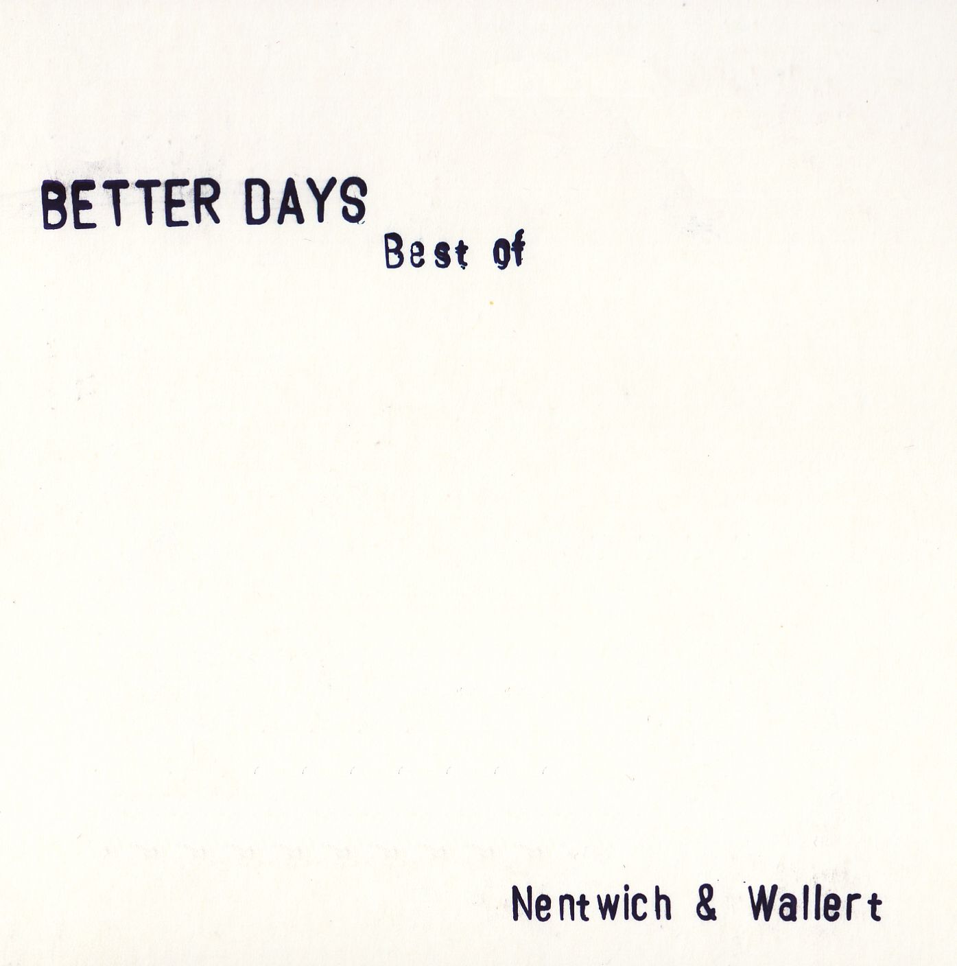 Better Days - Claudia Nentwich